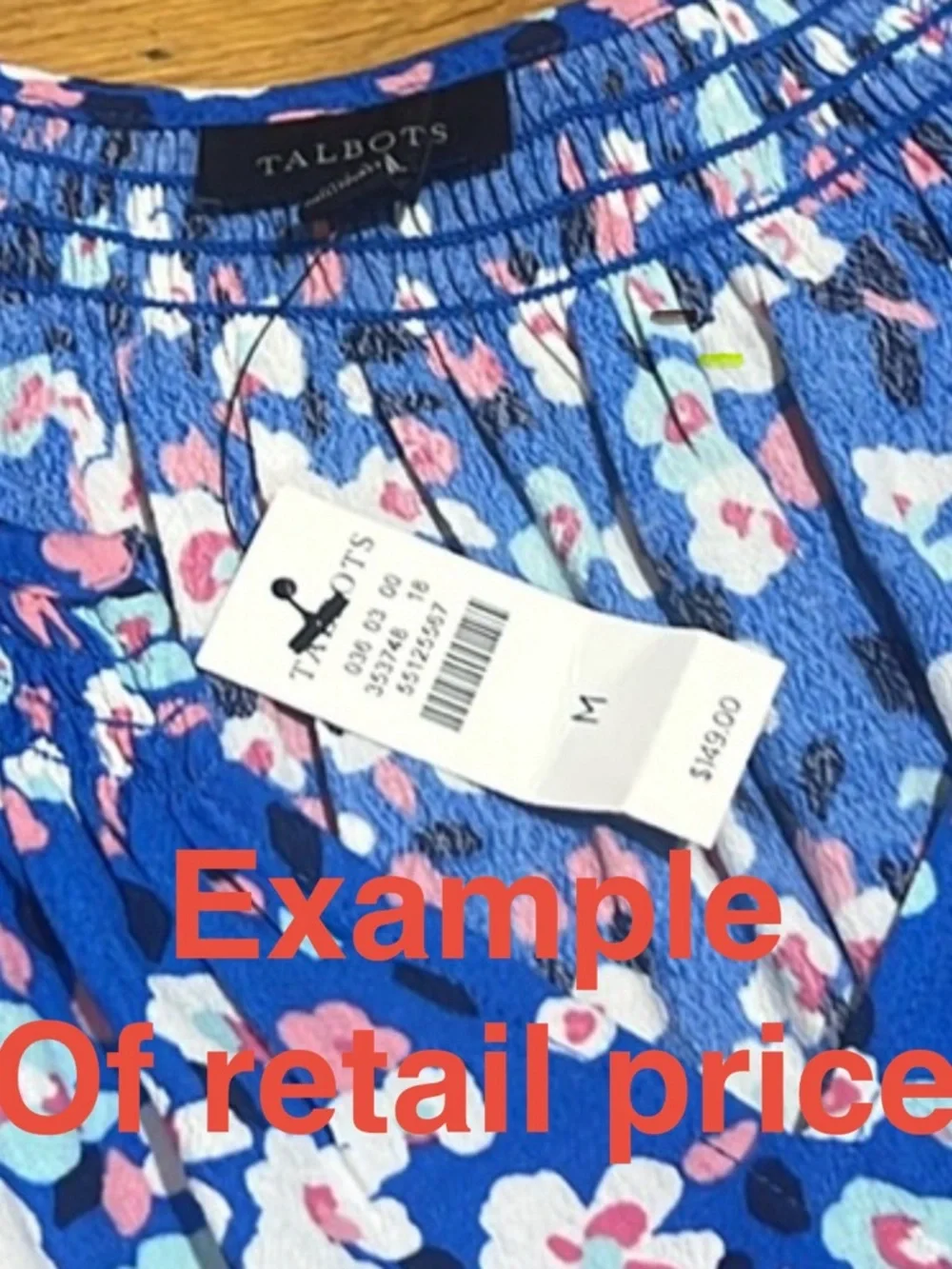 Talbot Women’s Blue Fit & Flare Floating Floral Pattern Midi Dress Size XS - Picture 10 of 11